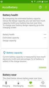 AccuBattery Health Tab
