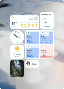 Android 12 Blue Widgets