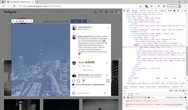 Developer Tools Window