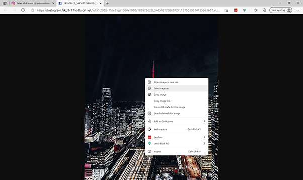 Download Instagram Image with Edge