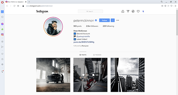 Download Instagram Image with Opera
