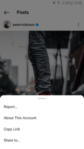 Copy Link from Instagram App