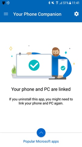 Your Phone Companion Link Success