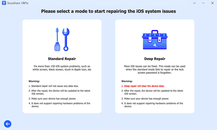 iOS System Issues Mode
