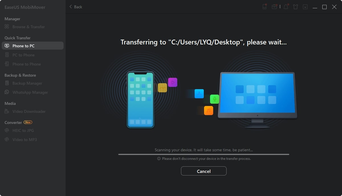 transferring complete data