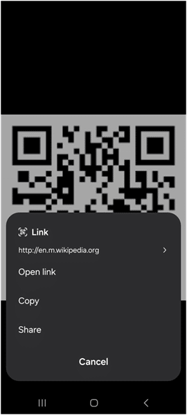 iOS Menu QR Code
