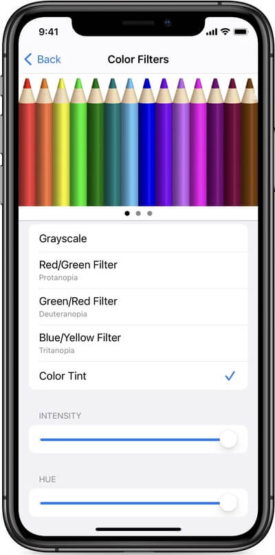 iPhone: Colour Filters