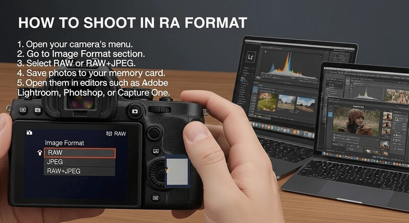 How to shoot in Raw?