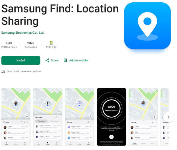 Samsung Find App: On Galaxy App Store