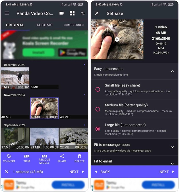 Panda Video Compression Settings