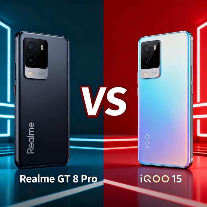 Realme GT 8 Pro vs iQOO 15 comparison - specs, price, camera, and performance