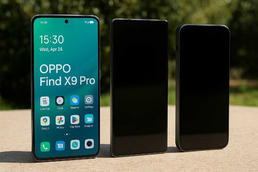 OPPO Find X9 Pro display brightness comparison showing 3600 nits peak brightness vs Samsung and iPhone in sunlight