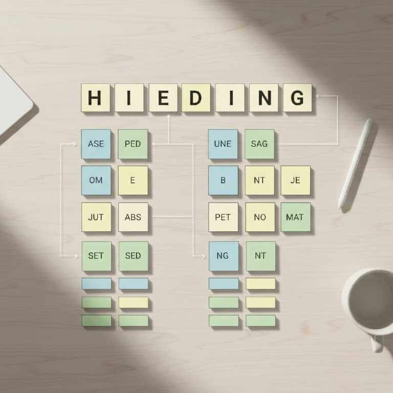 Ideas organized into an outline to create logical flow in writing.