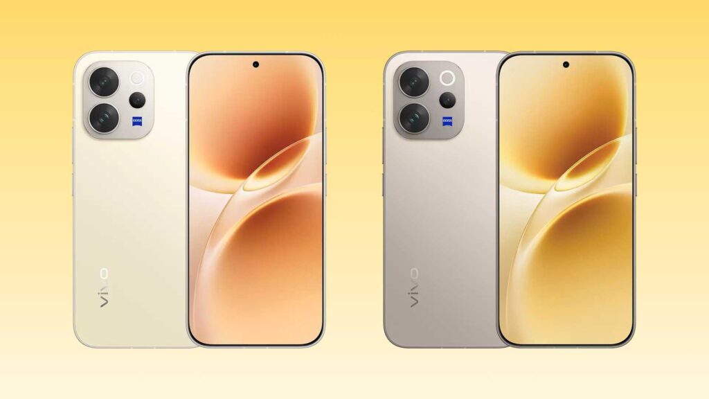 Vivo V70 and V70 Elite concept phones side by side on a clean background.