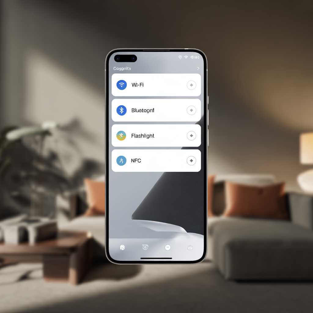 Samsung One UI 8.5 Quick Panel with customized toggle tiles and resizable layout