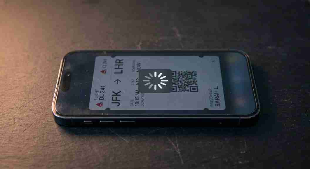 Frozen smartphone screen with spinning loading wheel — classic sign of failed smartphone testing