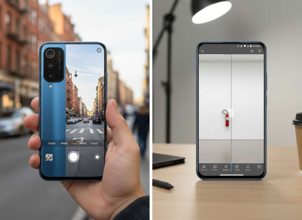 Redmi Note 17 Pro Max camera and AI photo-editing workflow for removing distractions from a photo